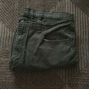 Olive Green Levi’s 502, size 38x 30